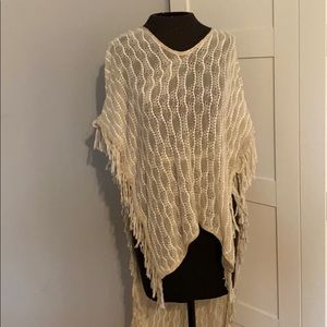 High-Lo poncho beach breathing suit cover up